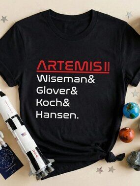 Artemis II Crew Names TShirt, Artemis 2 Astronauts T Shirt  249